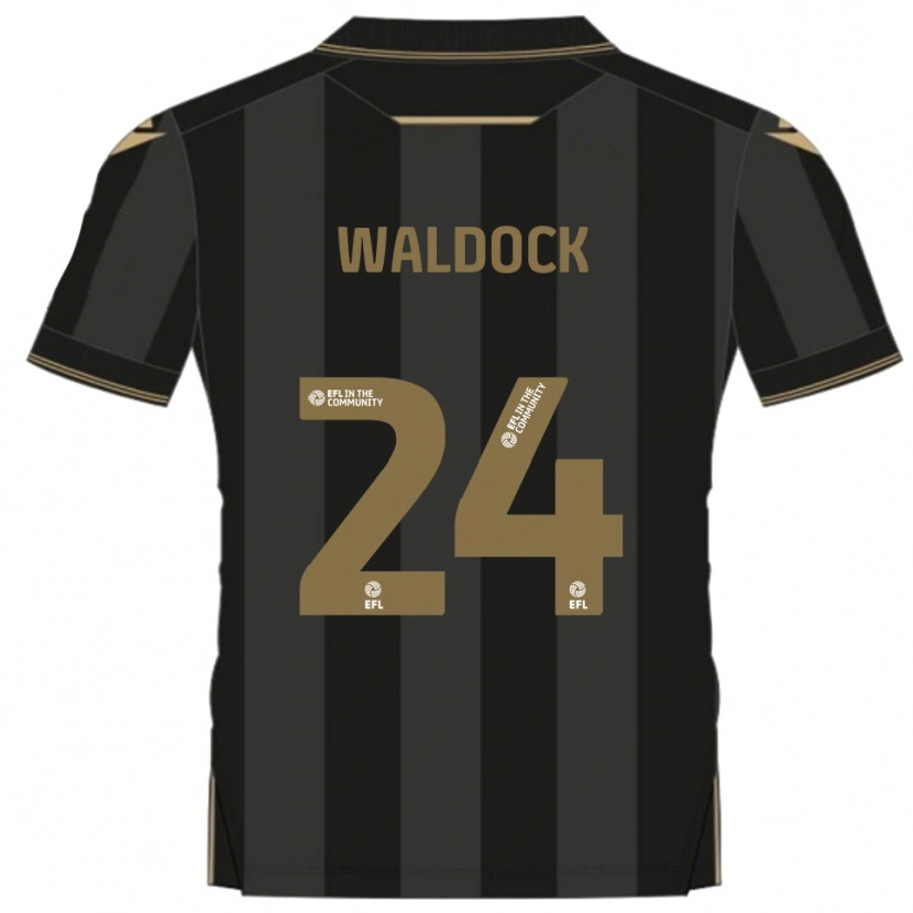 Danxen Män Harry Waldock #24 Svart Guld Bortatröja Matchtröjor 2025/26 Tröjor T-Tröja