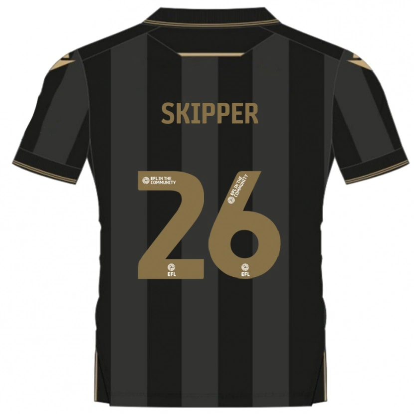 Danxen Män Stanley Skipper #26 Svart Guld Bortatröja Matchtröjor 2025/26 Tröjor T-Tröja
