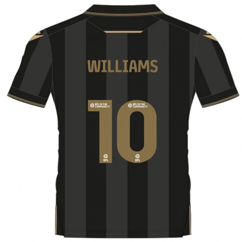 Danxen Män Jonny Williams #10 Svart Guld Bortatröja Matchtröjor 2025/26 Tröjor T-Tröja