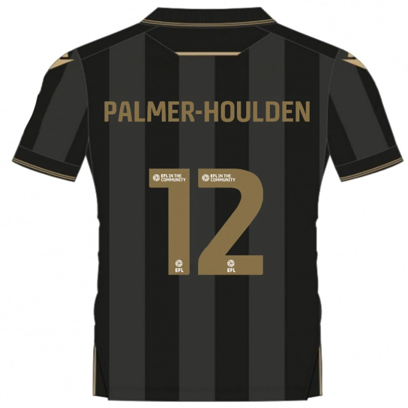 Danxen Män Seb Palmer-Houlden #12 Svart Guld Bortatröja Matchtröjor 2025/26 Tröjor T-Tröja