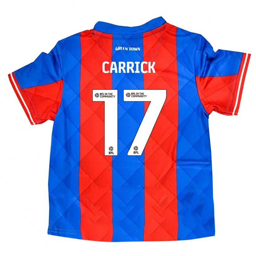 Danxen Män Charlie Carrick #17 Blå Röd Vit Bortatröja Matchtröjor 2025/26 Tröjor T-Tröja