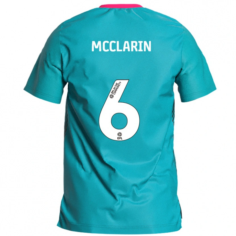 Danxen Män Jack Mcclarin #6 Himmelsblå Rosa Bortatröja Matchtröjor 2025/26 Tröjor T-Tröja