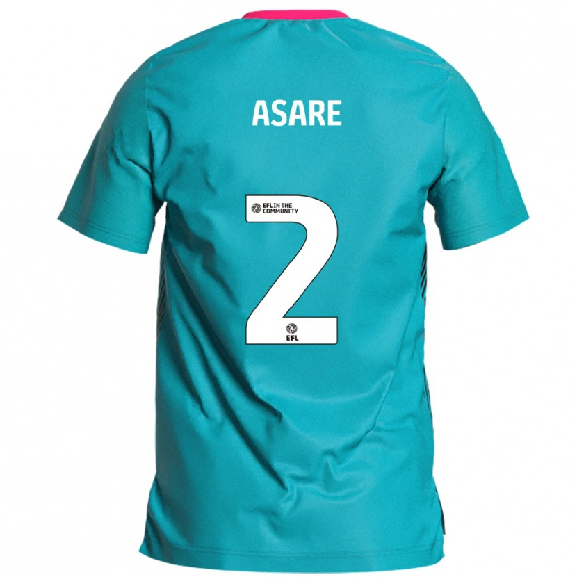 Danxen Män Zico Asare #2 Himmelsblå Rosa Bortatröja Matchtröjor 2025/26 Tröjor T-Tröja