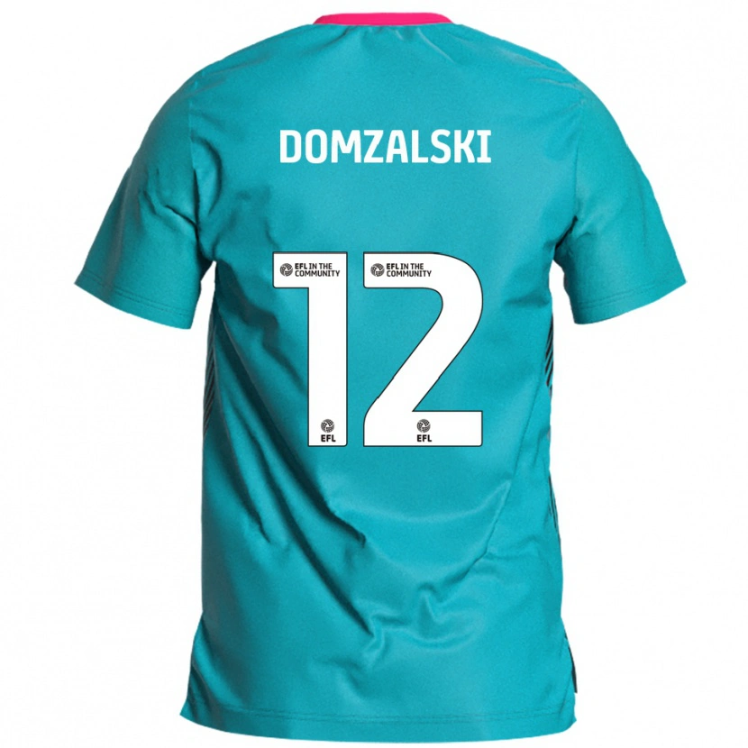 Danxen Män Ollie Domzalski #12 Himmelsblå Rosa Bortatröja Matchtröjor 2025/26 Tröjor T-Tröja