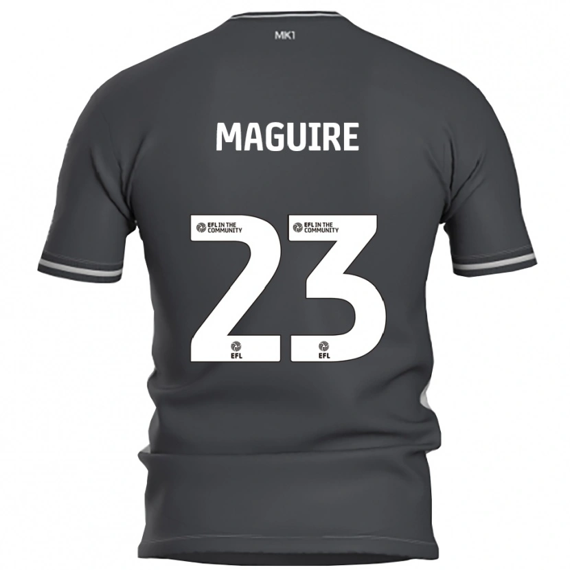 Danxen Män Laurence Maguire #23 Grå Silver Bortatröja Matchtröjor 2025/26 Tröjor T-Tröja