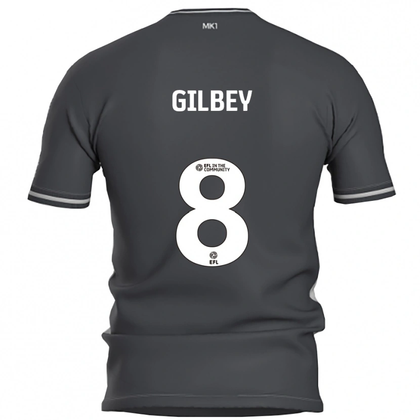 Danxen Män Alex Gilbey #8 Grå Silver Bortatröja Matchtröjor 2025/26 Tröjor T-Tröja