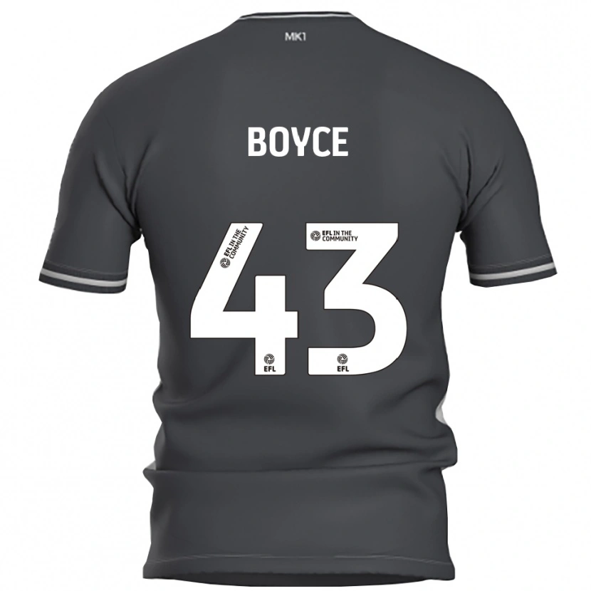 Danxen Män Kyle Boyce #43 Grå Silver Bortatröja Matchtröjor 2025/26 Tröjor T-Tröja