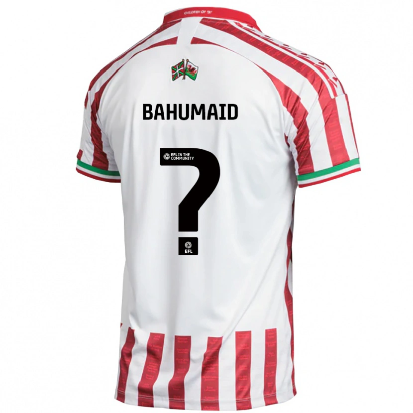Danxen Män Jaden Bahumaid #0 Röd Vit Bortatröja Matchtröjor 2025/26 Tröjor T-Tröja