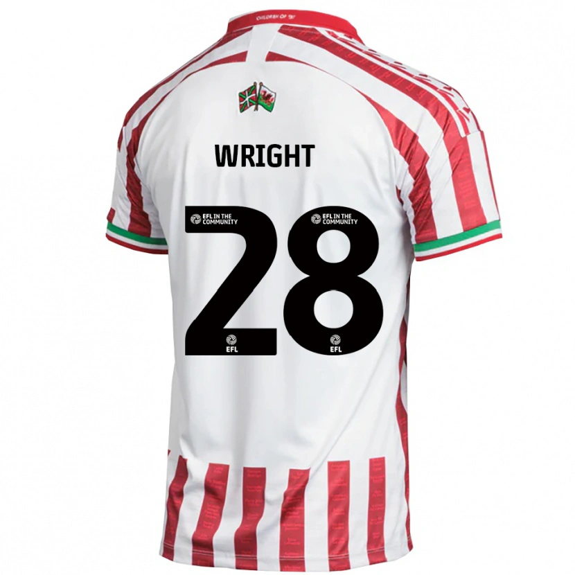 Danxen Män Jordan Wright #28 Röd Vit Bortatröja Matchtröjor 2025/26 Tröjor T-Tröja