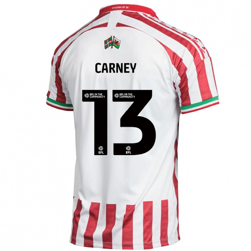 Danxen Män Jacob Carney #13 Röd Vit Bortatröja Matchtröjor 2025/26 Tröjor T-Tröja