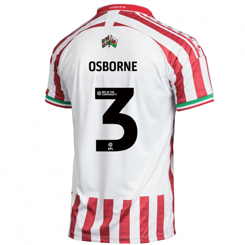 Danxen Män Jed Osborne #3 Röd Vit Bortatröja Matchtröjor 2025/26 Tröjor T-Tröja