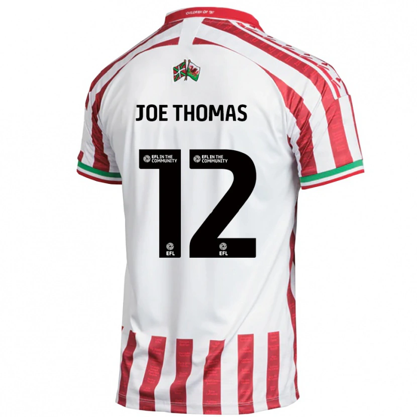 Danxen Män Joe Thomas #12 Röd Vit Bortatröja Matchtröjor 2025/26 Tröjor T-Tröja