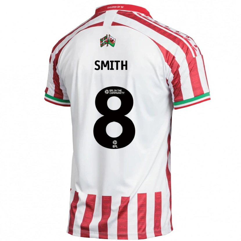 Danxen Män Matt Smith #8 Röd Vit Bortatröja Matchtröjor 2025/26 Tröjor T-Tröja