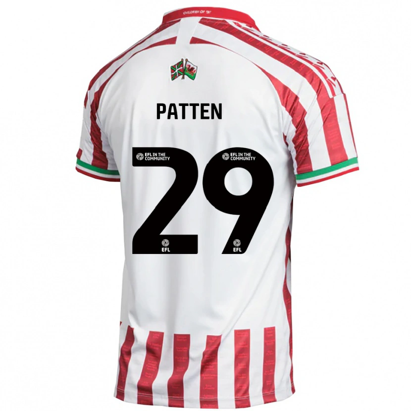 Danxen Män Keenan Patten #29 Röd Vit Bortatröja Matchtröjor 2025/26 Tröjor T-Tröja