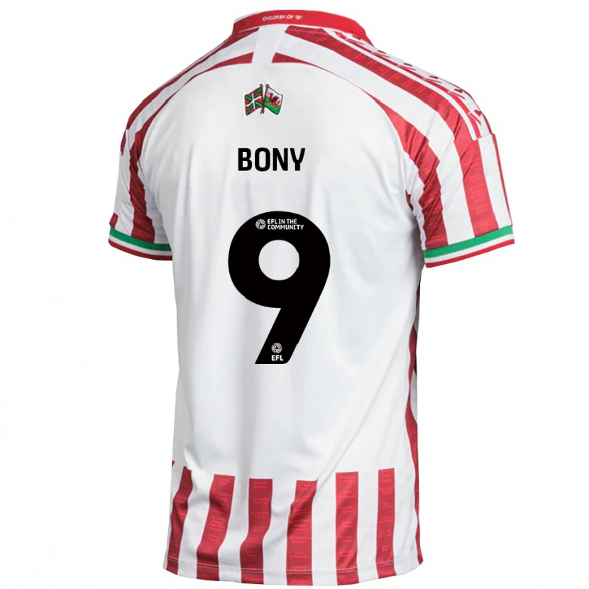 Danxen Män Orphee Bony #9 Röd Vit Bortatröja Matchtröjor 2025/26 Tröjor T-Tröja