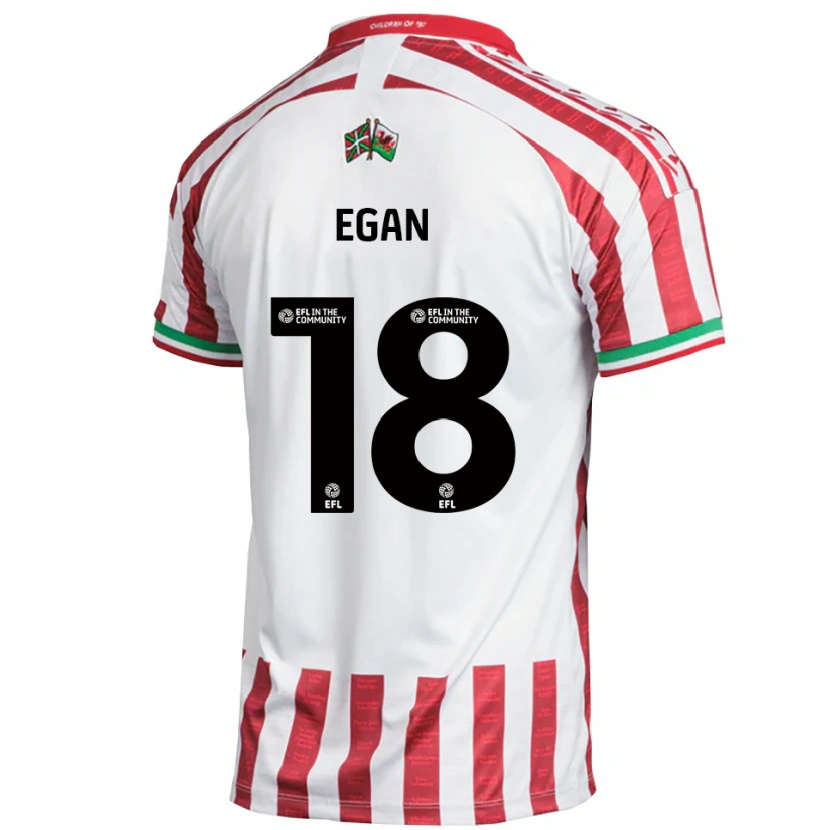 Danxen Män Cameron Egan #18 Röd Vit Bortatröja Matchtröjor 2025/26 Tröjor T-Tröja