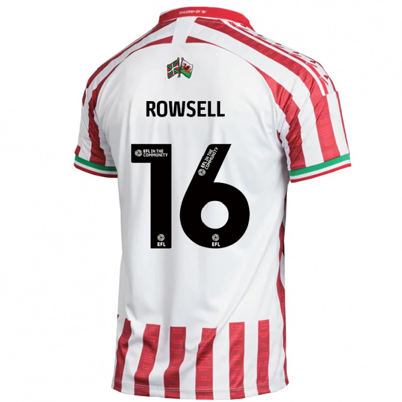Danxen Män Declan Rowsell #16 Röd Vit Bortatröja Matchtröjor 2025/26 Tröjor T-Tröja