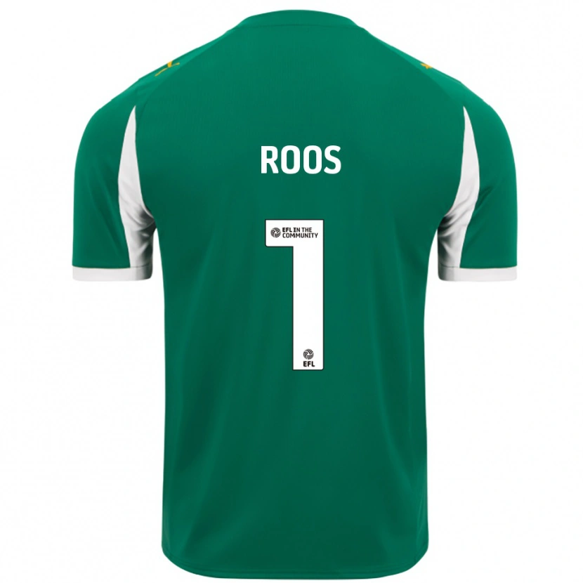 Danxen Män Kelle Roos #1 Grön Vit Bortatröja Matchtröjor 2025/26 Tröjor T-Tröja