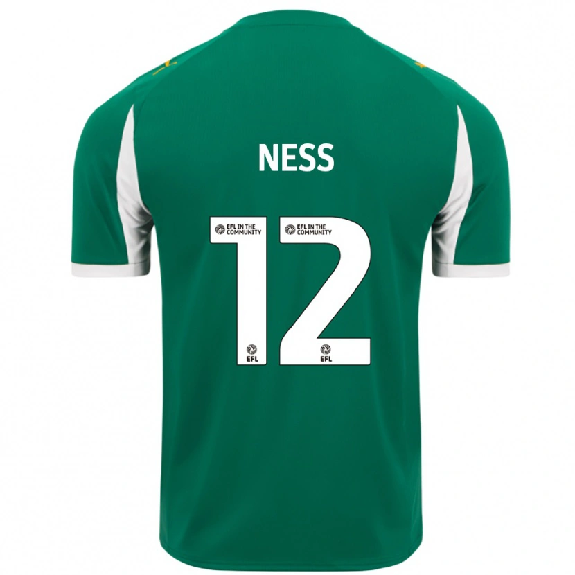 Danxen Män Lucas Ness #12 Grön Vit Bortatröja Matchtröjor 2025/26 Tröjor T-Tröja
