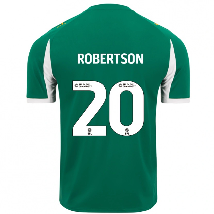 Danxen Män Scott Robertson #20 Grön Vit Bortatröja Matchtröjor 2025/26 Tröjor T-Tröja