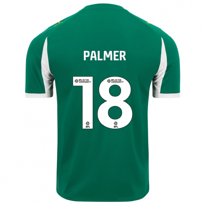Danxen Män Matt Palmer #18 Grön Vit Bortatröja Matchtröjor 2025/26 Tröjor T-Tröja
