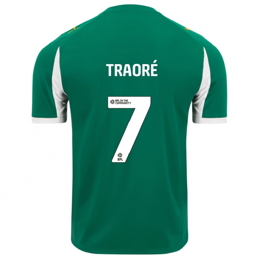 Danxen Män Maï Traoré #7 Grön Vit Bortatröja Matchtröjor 2025/26 Tröjor T-Tröja