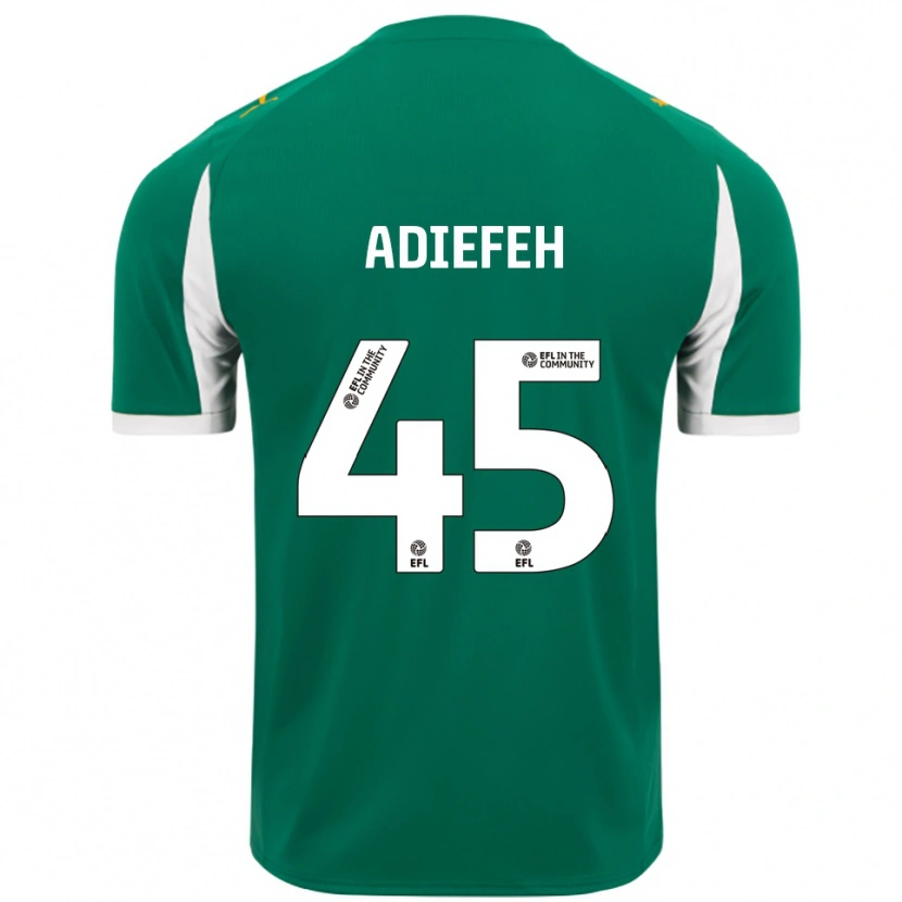 Danxen Män Daniel Adiefeh #45 Grön Vit Bortatröja Matchtröjor 2025/26 Tröjor T-Tröja