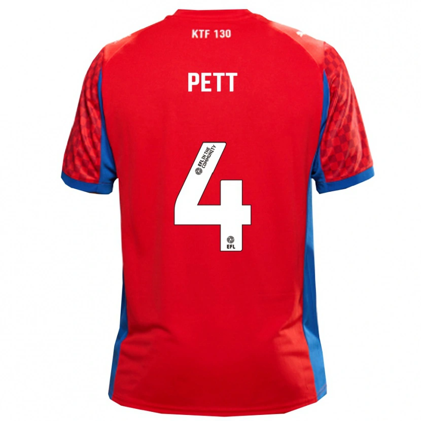Danxen Män Tom Pett #4 Röd Blå Bortatröja Matchtröjor 2025/26 Tröjor T-Tröja