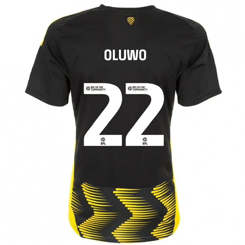 Danxen Män Adebola Oluwo #22 Svart Gul Bortatröja Matchtröjor 2025/26 Tröjor T-Tröja