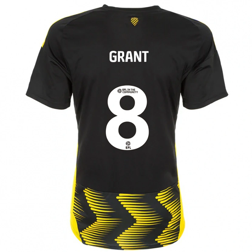 Danxen Män Jorge Grant #8 Svart Gul Bortatröja Matchtröjor 2025/26 Tröjor T-Tröja