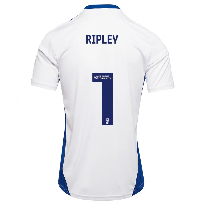 Danxen Män Connor Ripley #1 Vit Blå Bortatröja Matchtröjor 2025/26 Tröjor T-Tröja
