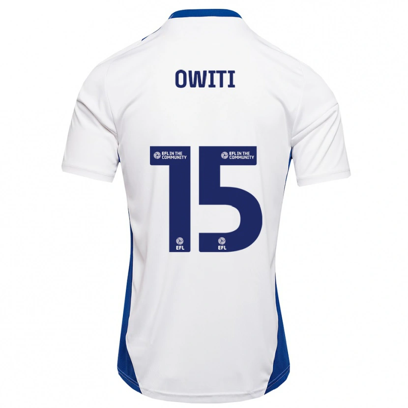 Danxen Män Joseph Owiti #15 Vit Blå Bortatröja Matchtröjor 2025/26 Tröjor T-Tröja