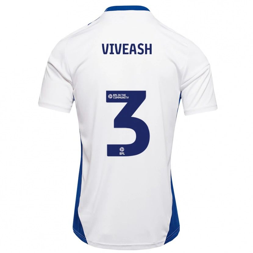 Danxen Män Gipsy Viveash #3 Vit Blå Bortatröja Matchtröjor 2025/26 Tröjor T-Tröja