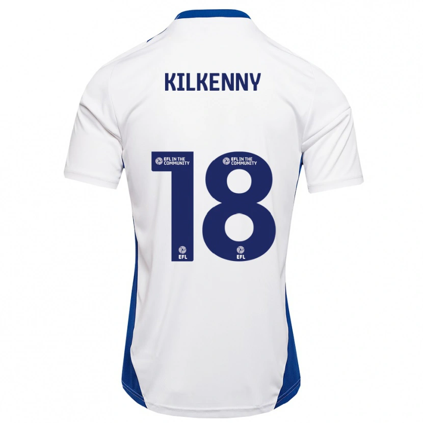 Danxen Män Gavin Kilkenny #18 Vit Blå Bortatröja Matchtröjor 2025/26 Tröjor T-Tröja