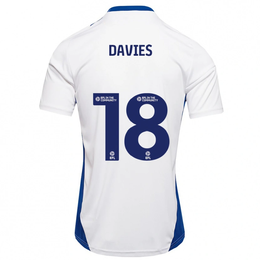 Danxen Män Libby Davies #18 Vit Blå Bortatröja Matchtröjor 2025/26 Tröjor T-Tröja