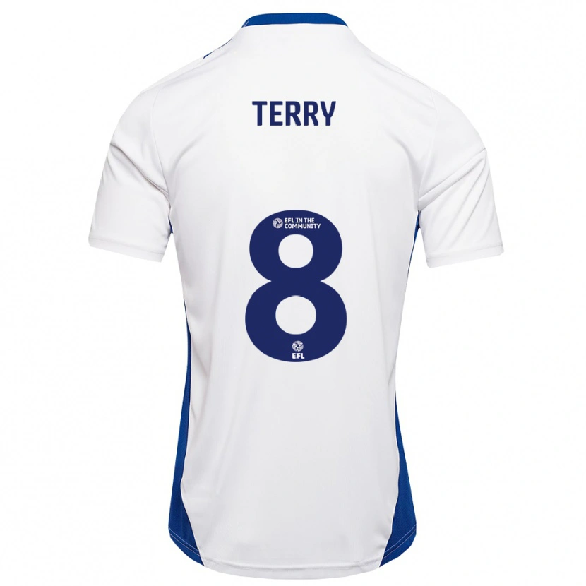 Danxen Män Josh Terry #8 Vit Blå Bortatröja Matchtröjor 2025/26 Tröjor T-Tröja