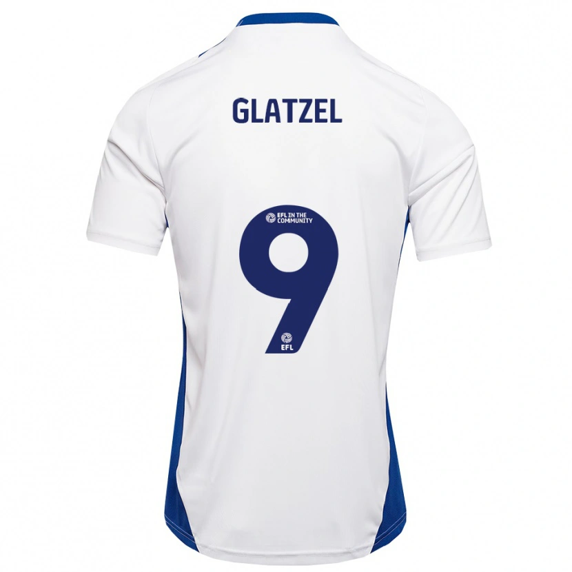 Danxen Män Paul Glatzel #9 Vit Blå Bortatröja Matchtröjor 2025/26 Tröjor T-Tröja