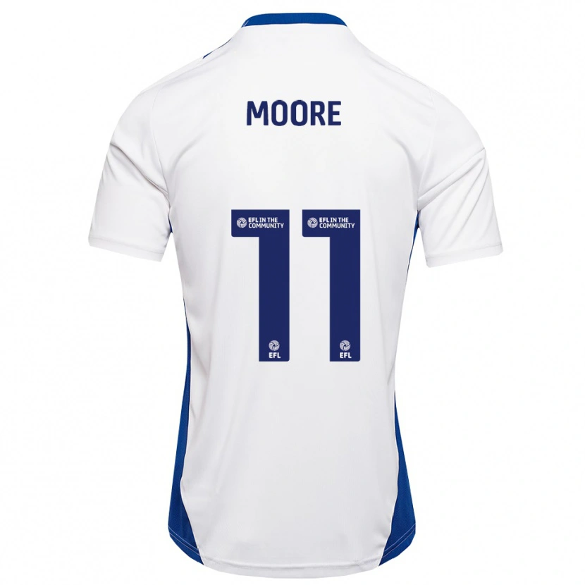 Danxen Män Thomas Moore #11 Vit Blå Bortatröja Matchtröjor 2025/26 Tröjor T-Tröja