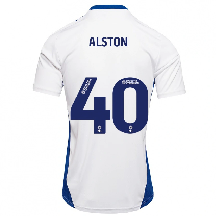 Danxen Män George Alston #40 Vit Blå Bortatröja Matchtröjor 2025/26 Tröjor T-Tröja