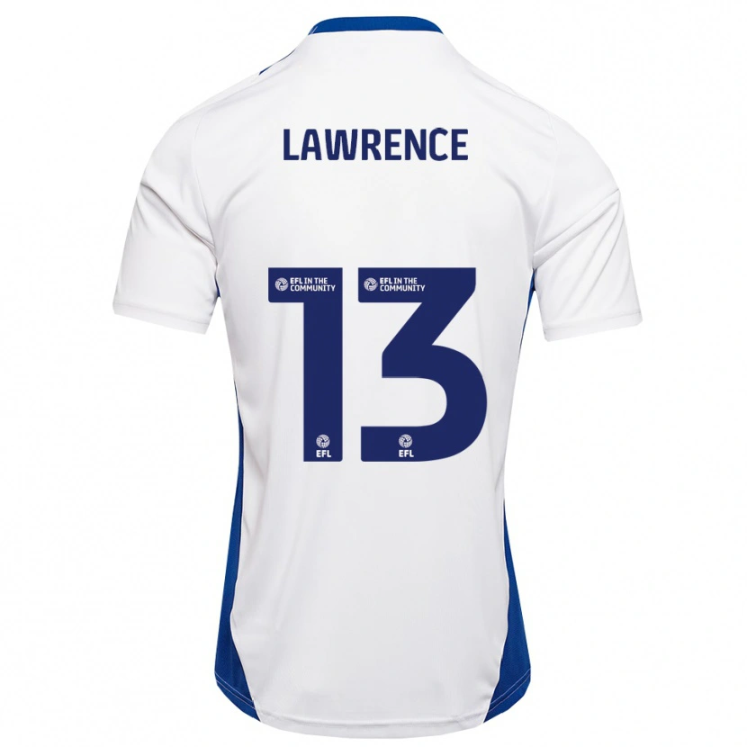 Danxen Män Charlie Lawrence #13 Vit Blå Bortatröja Matchtröjor 2025/26 Tröjor T-Tröja