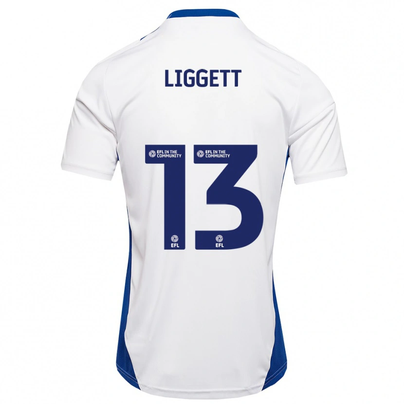 Danxen Män Lacy Liggett #13 Vit Blå Bortatröja Matchtröjor 2025/26 Tröjor T-Tröja