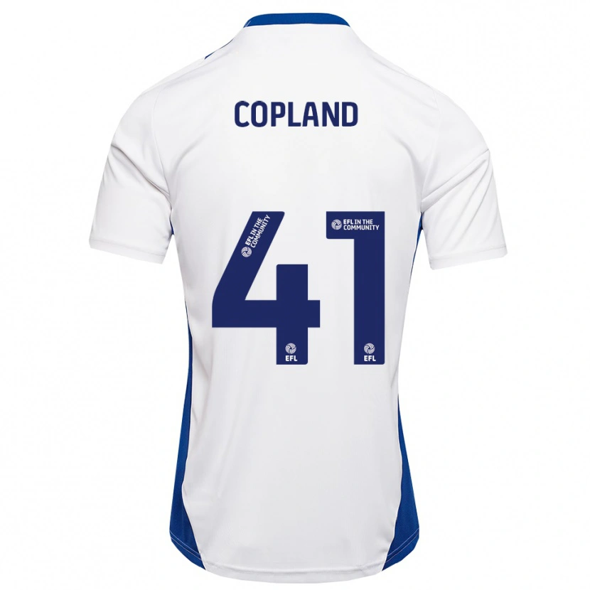Danxen Män Jack Copland #41 Vit Blå Bortatröja Matchtröjor 2025/26 Tröjor T-Tröja