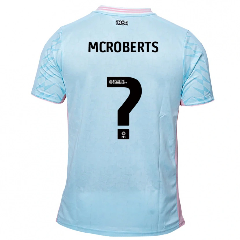 Danxen Män Keris Mcroberts #0 Himmelsblå Rosa Bortatröja Matchtröjor 2025/26 Tröjor T-Tröja