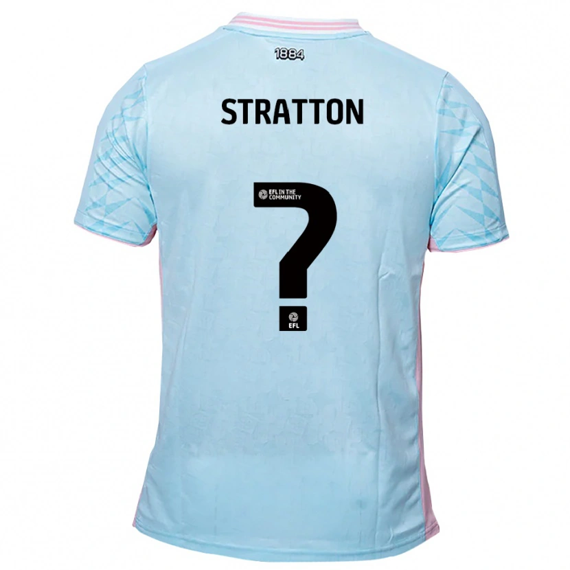 Danxen Män Lorna Stratton #0 Himmelsblå Rosa Bortatröja Matchtröjor 2025/26 Tröjor T-Tröja