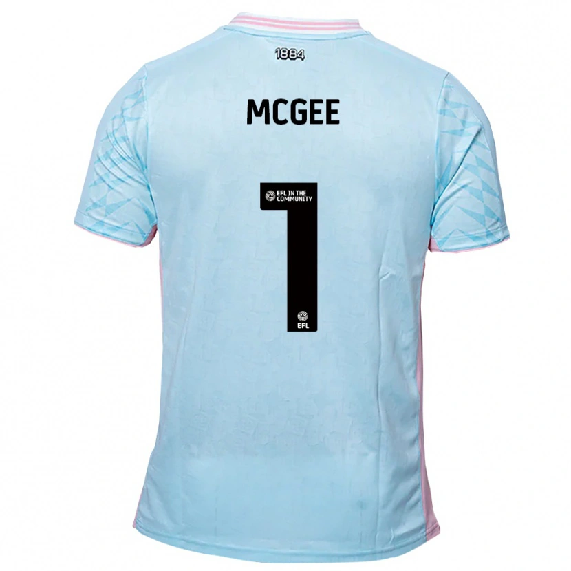 Danxen Män Luke Mcgee #1 Himmelsblå Rosa Bortatröja Matchtröjor 2025/26 Tröjor T-Tröja