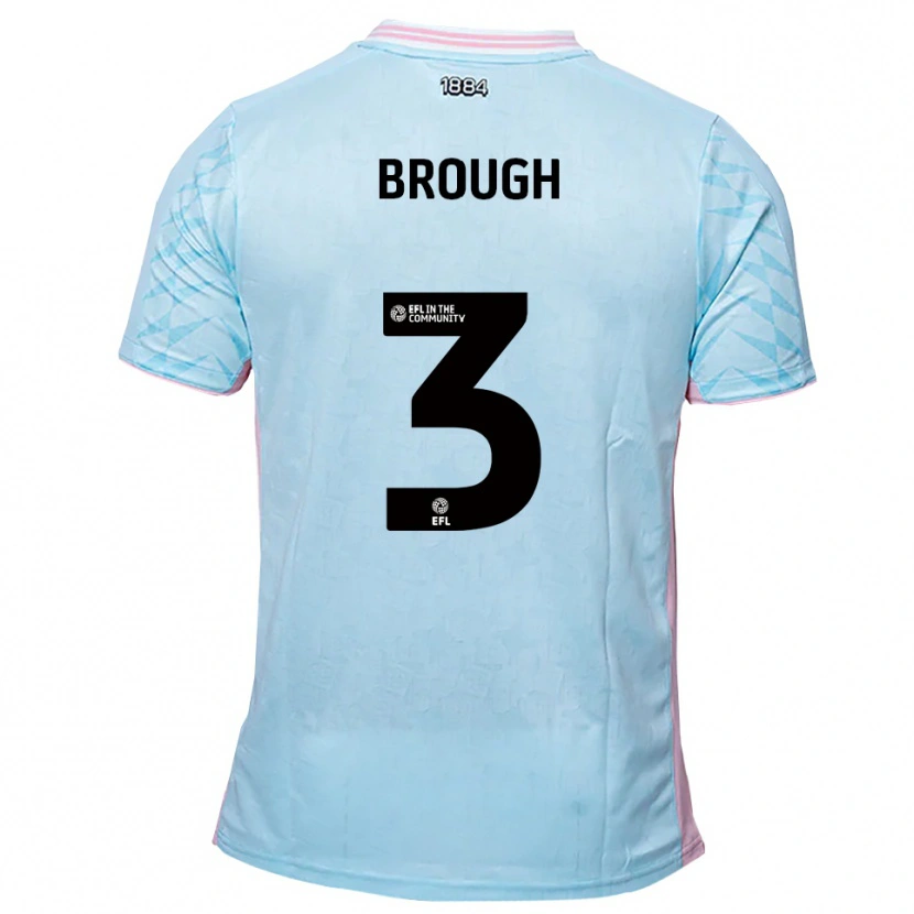 Danxen Män Patrick Brough #3 Himmelsblå Rosa Bortatröja Matchtröjor 2025/26 Tröjor T-Tröja