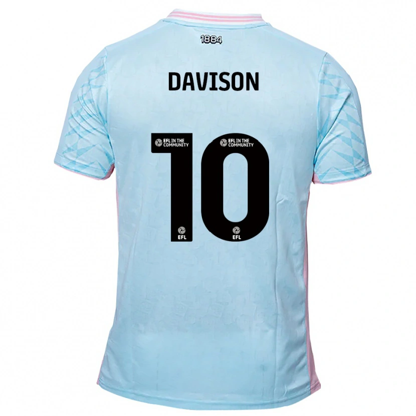 Danxen Män Josh Davison #10 Himmelsblå Rosa Bortatröja Matchtröjor 2025/26 Tröjor T-Tröja