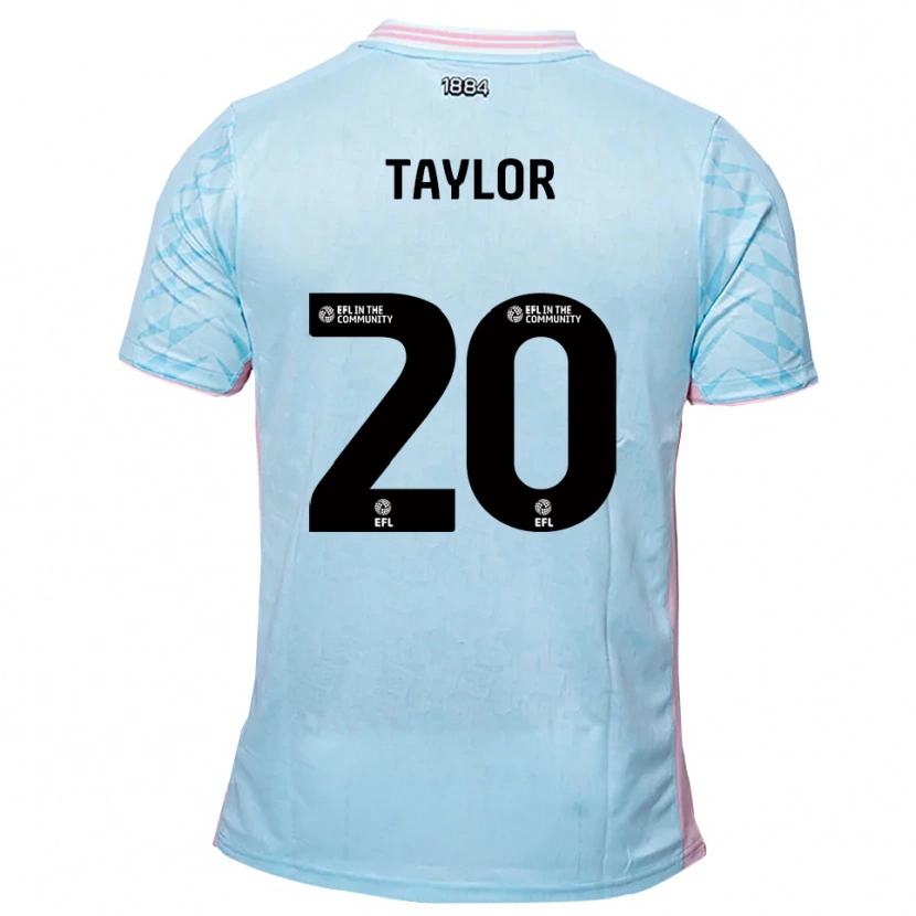 Danxen Män Sam Taylor #20 Himmelsblå Rosa Bortatröja Matchtröjor 2025/26 Tröjor T-Tröja