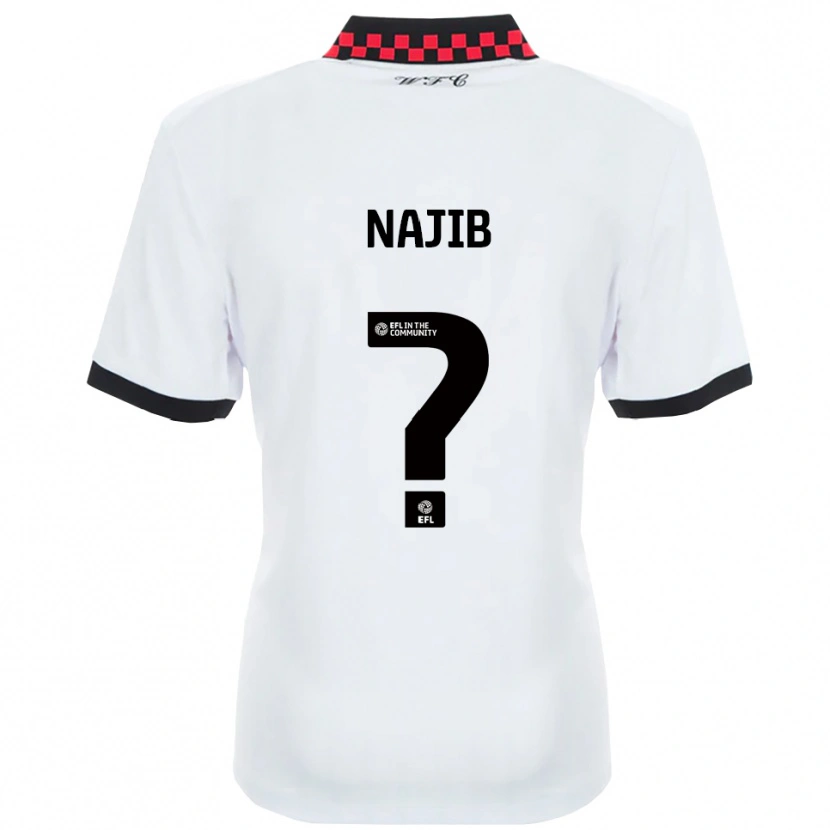Danxen Män Saanya Najib #0 Vit Svart Bortatröja Matchtröjor 2025/26 Tröjor T-Tröja