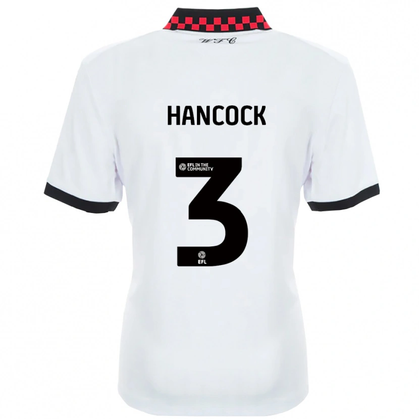 Danxen Män Mason Hancock #3 Vit Svart Bortatröja Matchtröjor 2025/26 Tröjor T-Tröja